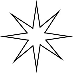 Sparkle icon isolated on transparent background. flat and line style  vectors for decoration. stars sparkles icon for your web site design, logo, app, UI. stars black symbol. glint sign.