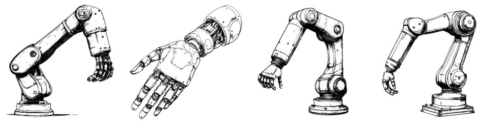 Robot arms display variety of designs and functionalities in innovative technology exhibit
