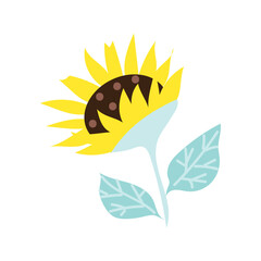 Obraz premium sunflower vector illustration, beautiful sunflower