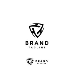 Triple HHH Triangle Shield Logo Design. Three H Letters Rotating In Safety Triangle Logo Design.