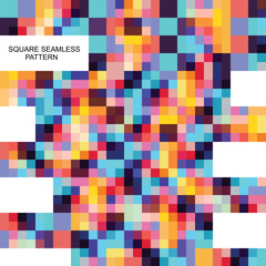 Abstract geometric pattern seamless colorful square background