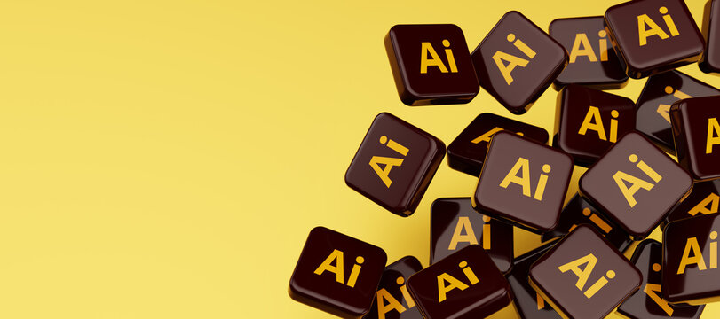Guilherand-Granges, France - April 01, 2025. Adobe Illustrator is the industry-leading vector graphics software for creating logos, illustrations, typography, and digital designs. 3d render.