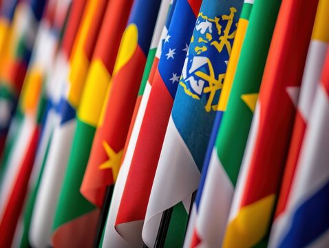 Collection of World Flags: A Symbolic Display of International Unity and Diversity