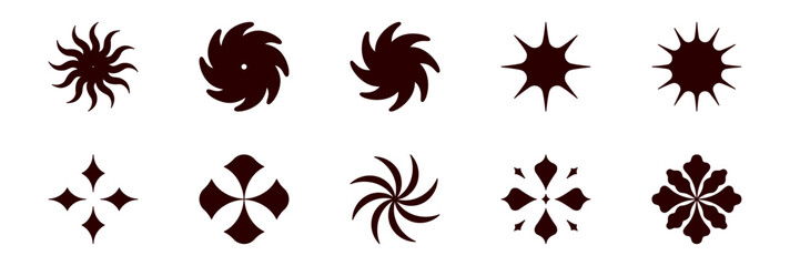 Vector set of logo design templates and graphic elements, organic cosmetics, floral illustration in simple linear hand drawn style, plants and flowers, natural products emblems