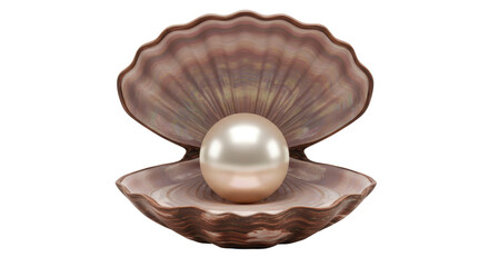 Isolated Pearl In Shell Sea Treasure Ocean Rarity