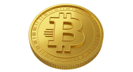 Isolated Gold Bitcoin