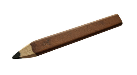 Isolated Rough Wooden Pencil
