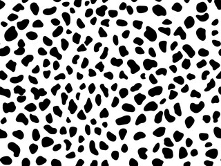 Hand drawn cheetah skin pattern with black, Seamless background illustration