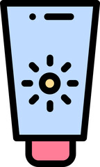 suncream Illustration on a white background