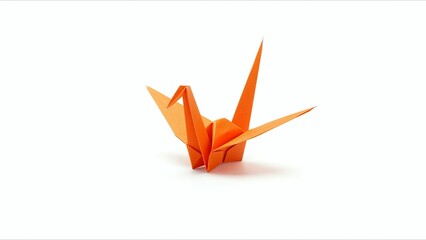 Origami Orange Paper Crane