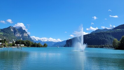 Fontäne im Walensee