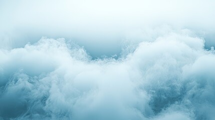 Obraz premium Cloudscape, aerial view, fluffy clouds, soft blue, serene background, website banner