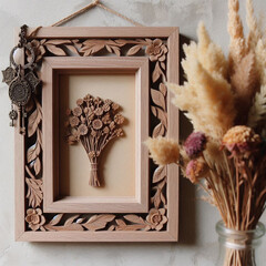 vintage window with flowers