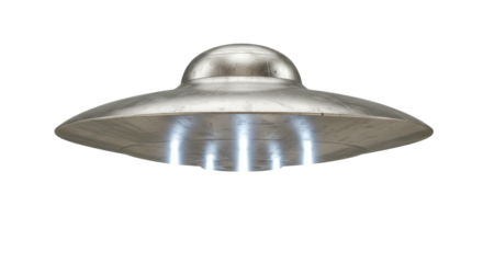 Isolated UFO Flying Saucer Spacecraft