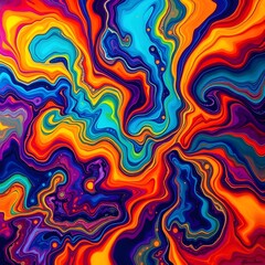 Obraz premium Vibrant Abstract Dance of Colors
