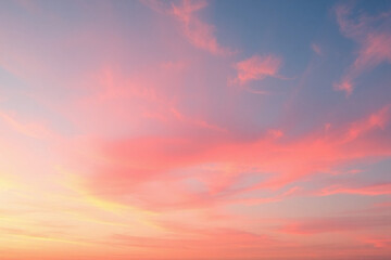 Obraz premium Soft Pastel Sunset Sky with Impressionist Abstract Style