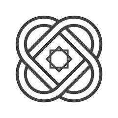  abstract flat line illustration vector icon