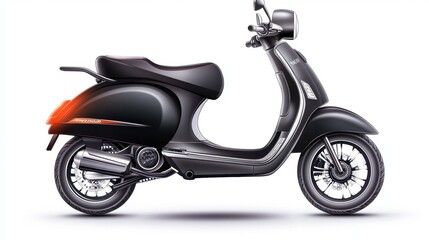 Stylish Black Scooter with Modern Design and Sleek Features