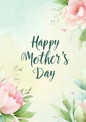 Elegant Floral Happy Mother's Day Greeting Card