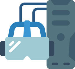 virtual reality Illustration on a white background