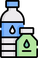 water bottle Illustration on a white background