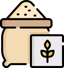 wheat flour Illustration on a white background