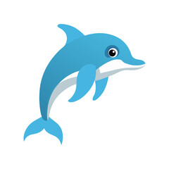 dolphin illustration design on white background