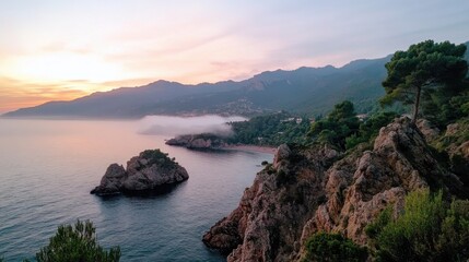 beautiful bright purple sunset
