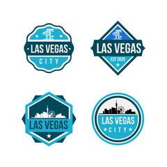 Fun vector design of Las Vegas city silhouette suitable for stickers or prints