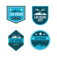Fun vector design of Las Vegas city silhouette suitable for stickers or prints