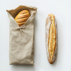 Realistic photo of a baguette bag 