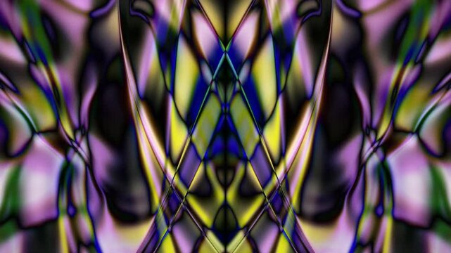 Abstract Fractal Background In Neon Color