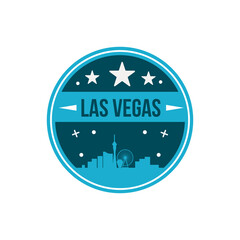 Fun vector design of Las Vegas city silhouette suitable for stickers or prints