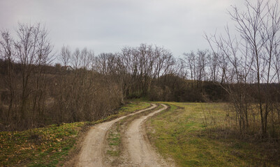 Country road in central Serbia
