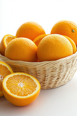 a basket of oranges