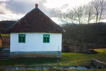Rural household at the beginning of spring in Serbia