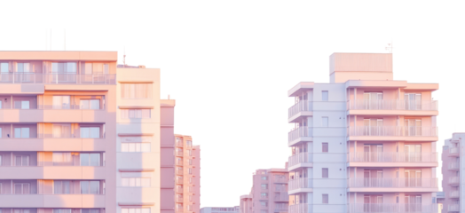 PNG Highrise buildings at dusk architecture exterior pastel.