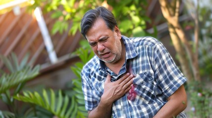 Fototapeta premium Heart Attack: Recognizing Symptoms, Understanding Risks, and Seizing the Golden Rescue Time