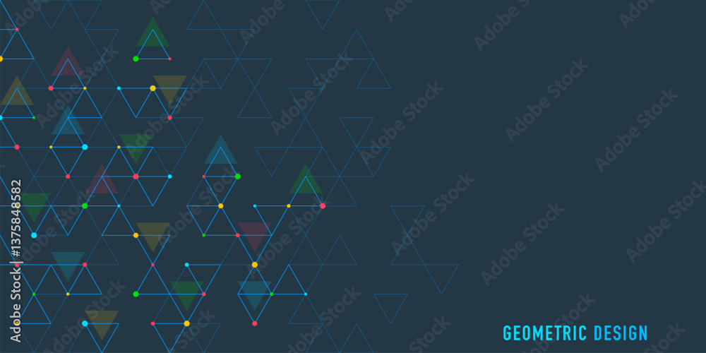 Aufkleber Abstract vector background with a geometric pattern of triangle shapes. Graphic design element 