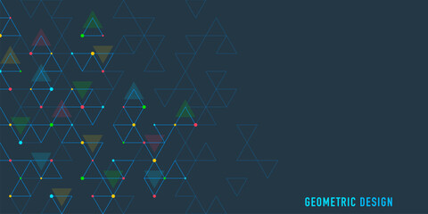 Abstract vector background with a geometric pattern of triangle shapes. Graphic design element 