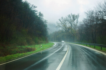 Fototapeta premium Intercity roads in central Serbia