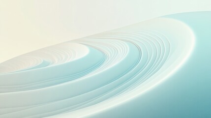 Obraz premium Abstract light blue and white curves creating a mesmerizing flowing motion, Background blending seamlessly for a soothing visual experience, evocative of water and sky