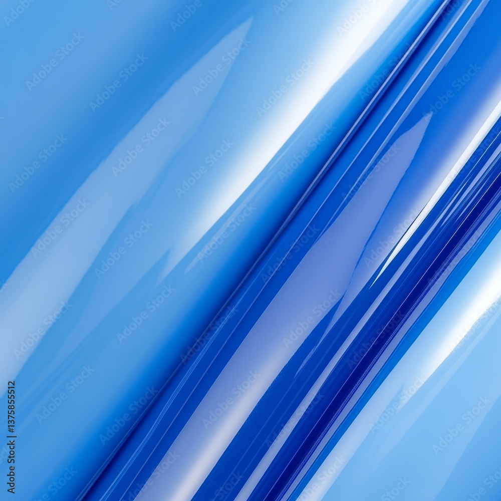 Fototapete Abstract Light and Shadow: Shimmering Blue Lines Creating Depth and Motion in a Modern Design