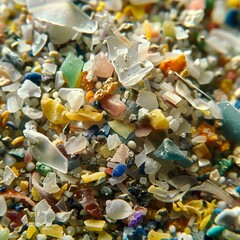 Colorful Plastic Pellets Texture Closeup in Various Shades and Patterns for Creative Projects