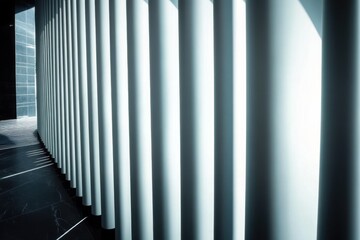 Fototapeta premium Minimalistic modern design with vertical black and white lines