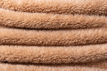 Brown plush fabric texture
