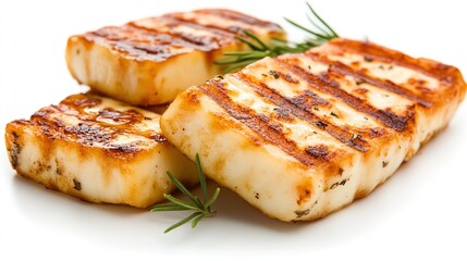 Grilled halloumi cheese delight cyprus food photography culinary atmosphere close-up flavor exploration