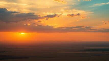 Golden Sunset Paints the Plains