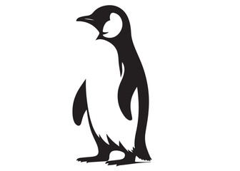Naklejka premium silhouette vector penguin logo design, penguin logo icon silhouette, ice polar penguin logo silhouette vector, logo design of black penguin icons isolated on white background