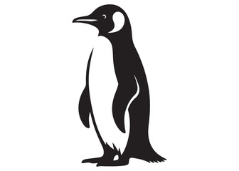 silhouette vector penguin logo design, penguin logo icon silhouette, ice polar penguin logo silhouette vector, logo design of black penguin icons isolated on white background